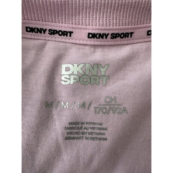 DKNY Sport Women's Cotton Embossed Logo High-Low T-Shirt Purple M New - Picture 8 of 13